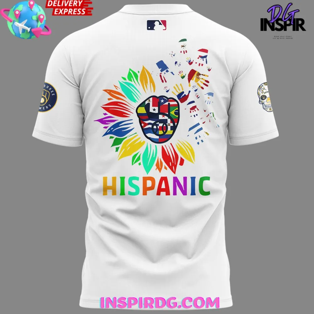 -Milwaukee Brewers Hispanic Heritage Month 2024 White T-Shirt