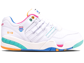 07911-191-M | ROWING BLAZERS X K-SWISS SI-18 PREMIER | WHITE/FRENCH BLUE/FANDANGO PINK