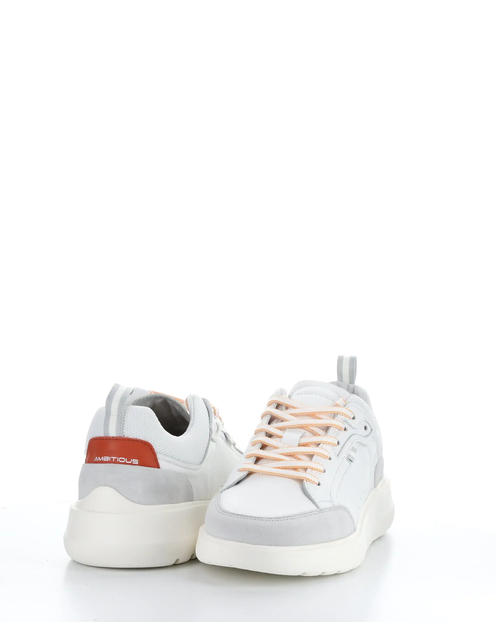 12806 WHITE/ORANGE Lace-up Shoes