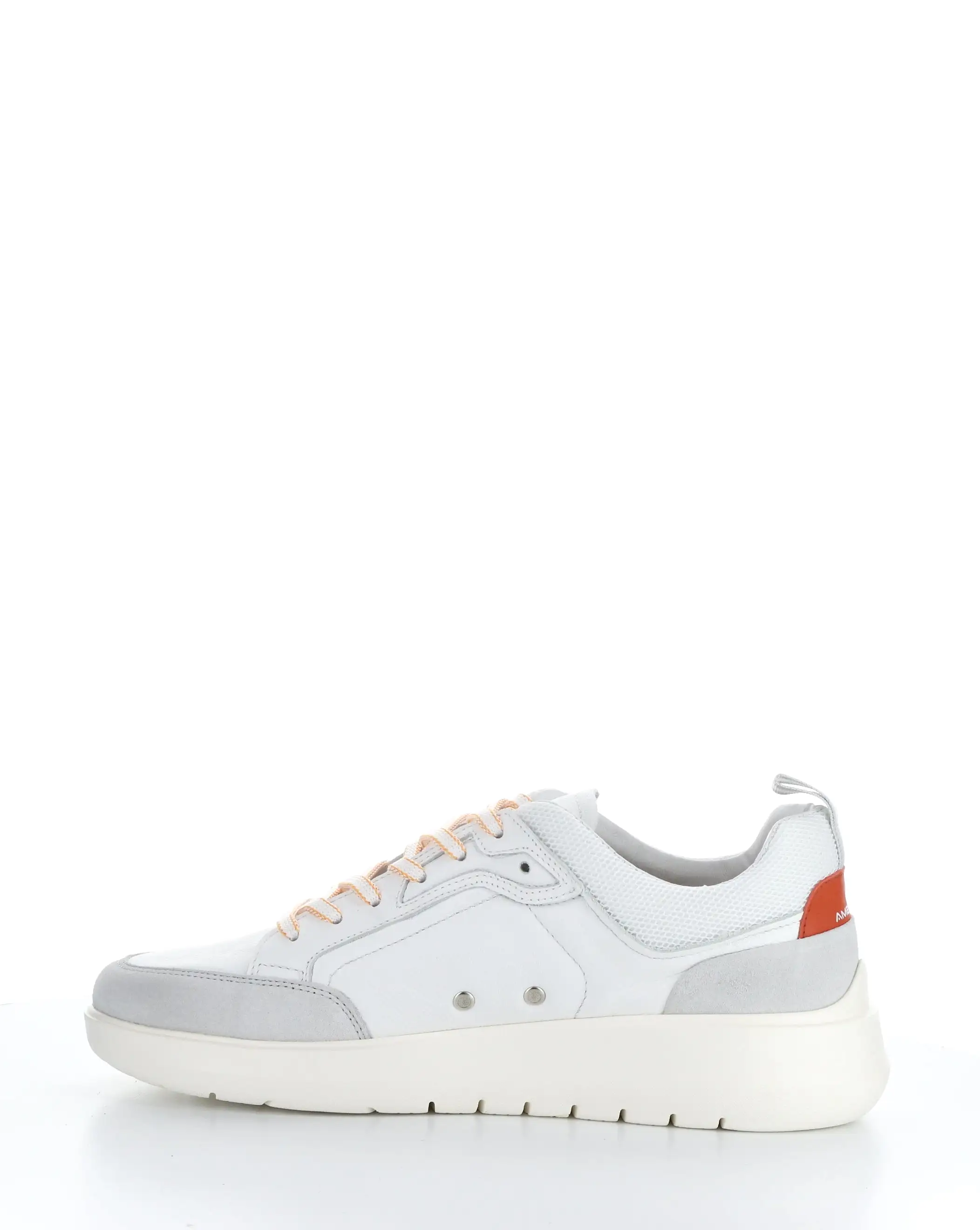 12806 WHITE/ORANGE Lace-up Shoes