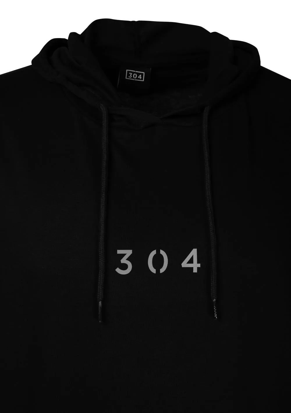 304 Active Sports Luxe Sleeveless Hoody - Black