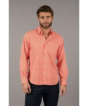 American Heritage Orange and White Thick Check Shirt