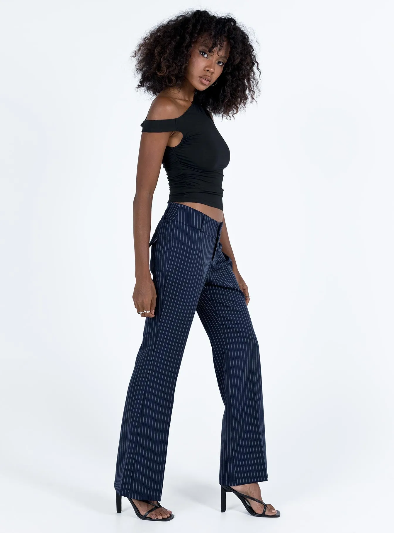 Archette Pant Navy Pinstripe