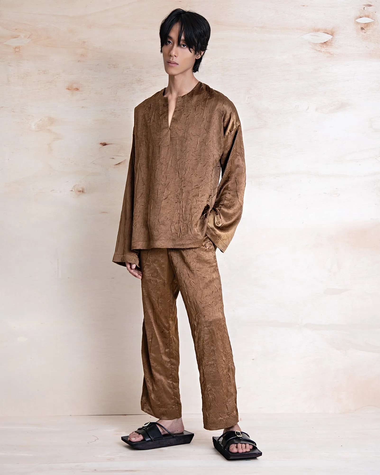 Baju Melayu Kedut (Brown)