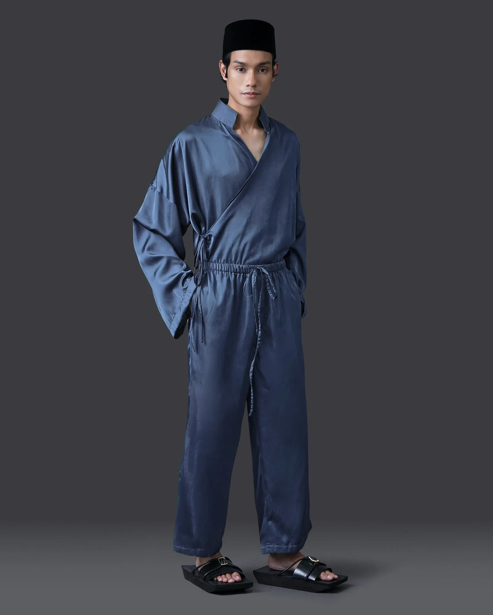 Baju Melayu Silang (Ash)