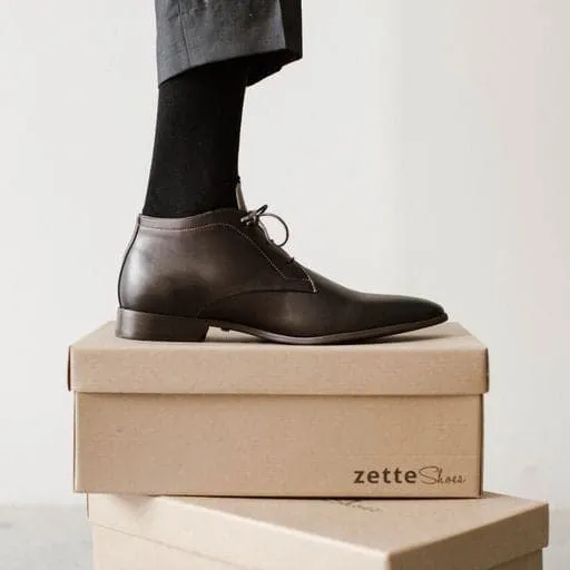 'Benjie' men's vegan chukka by Zette Shoes - espresso