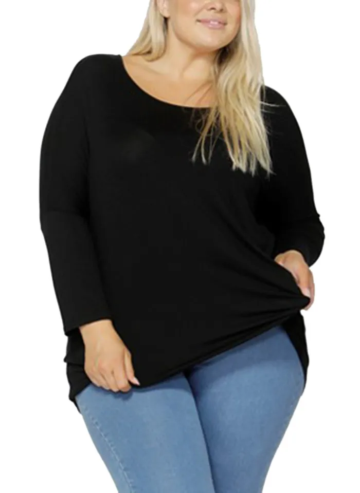 Betty Basics Megan Long Sleeve Top Black