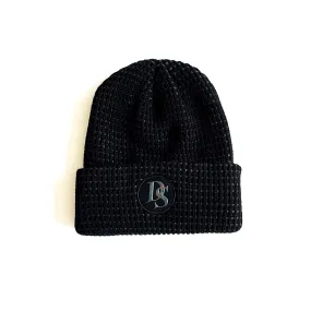 Black WaffleGrid Beanie