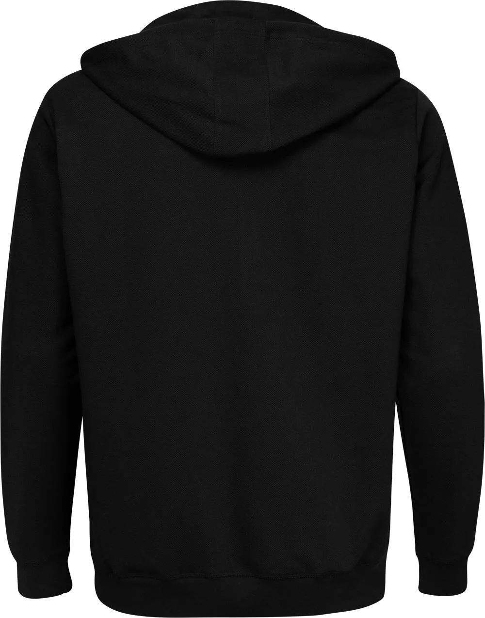 Blend Zip Through Elasticated Trim Hoody - Black