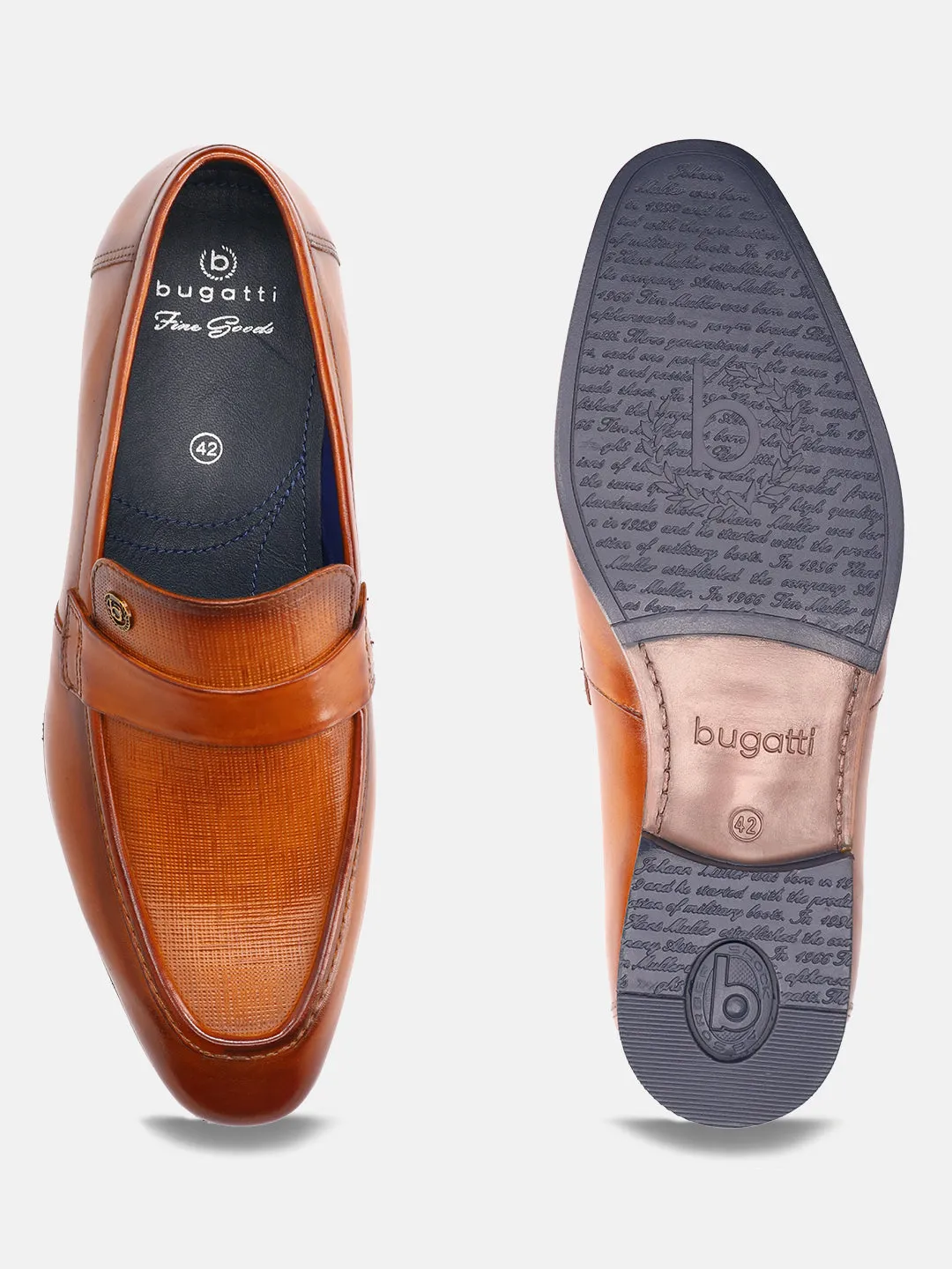 bugatti Yellow Premium Leather Loafers