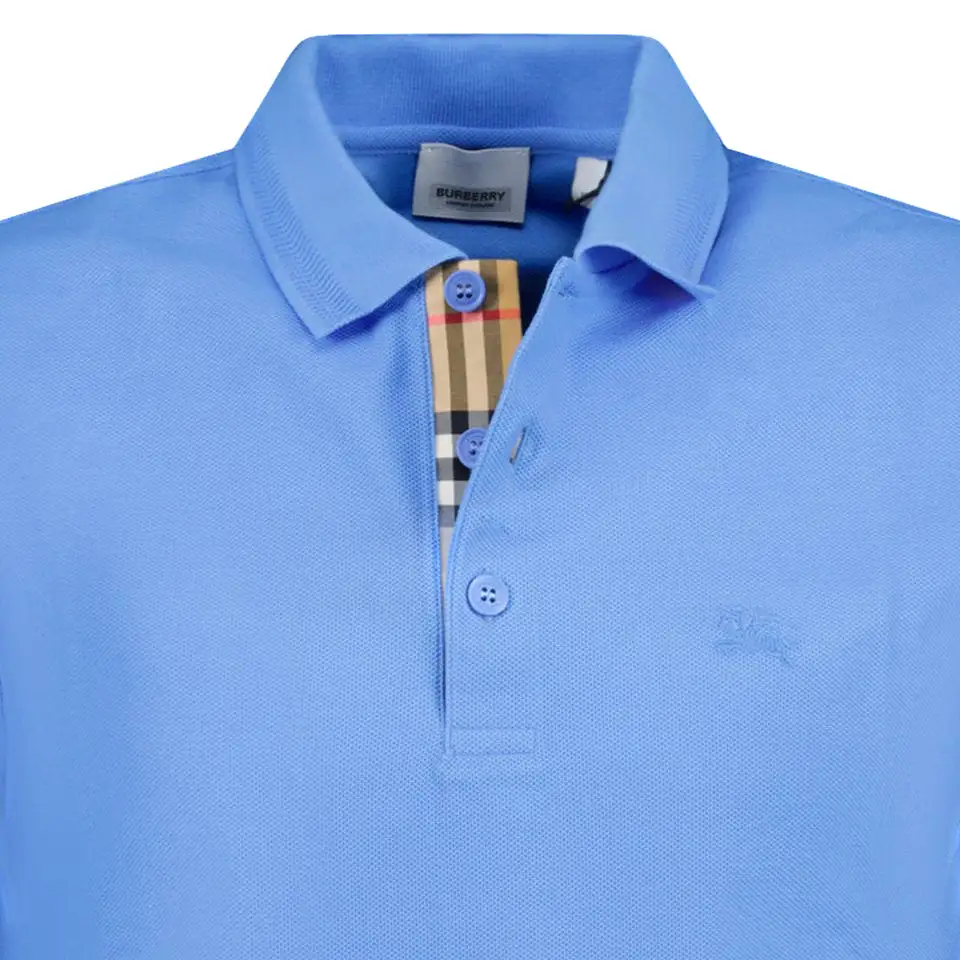 BURBERRY 'EDDIE' POLO-SHIRT BLUE