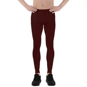 Burgundy Men's Leggings