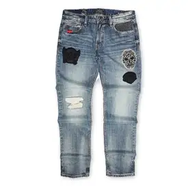 Cafe Racer Straight Patch Denim (Blue) /C1