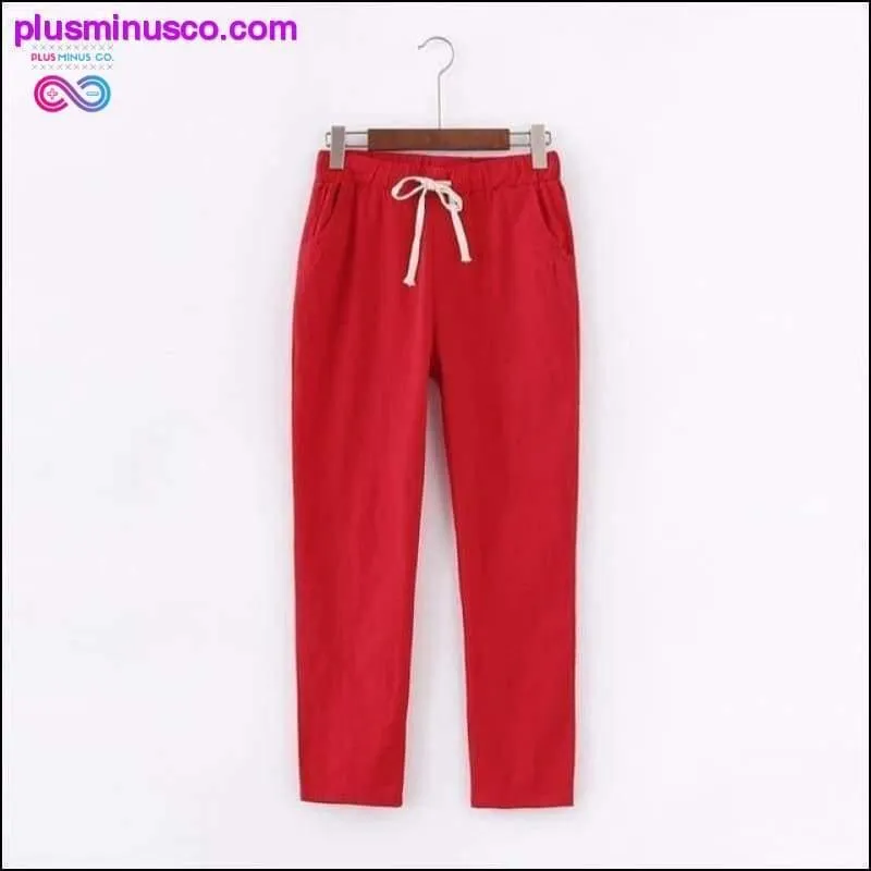 Candy Colors Summer Pants Women Lace Up Pantalon Femme