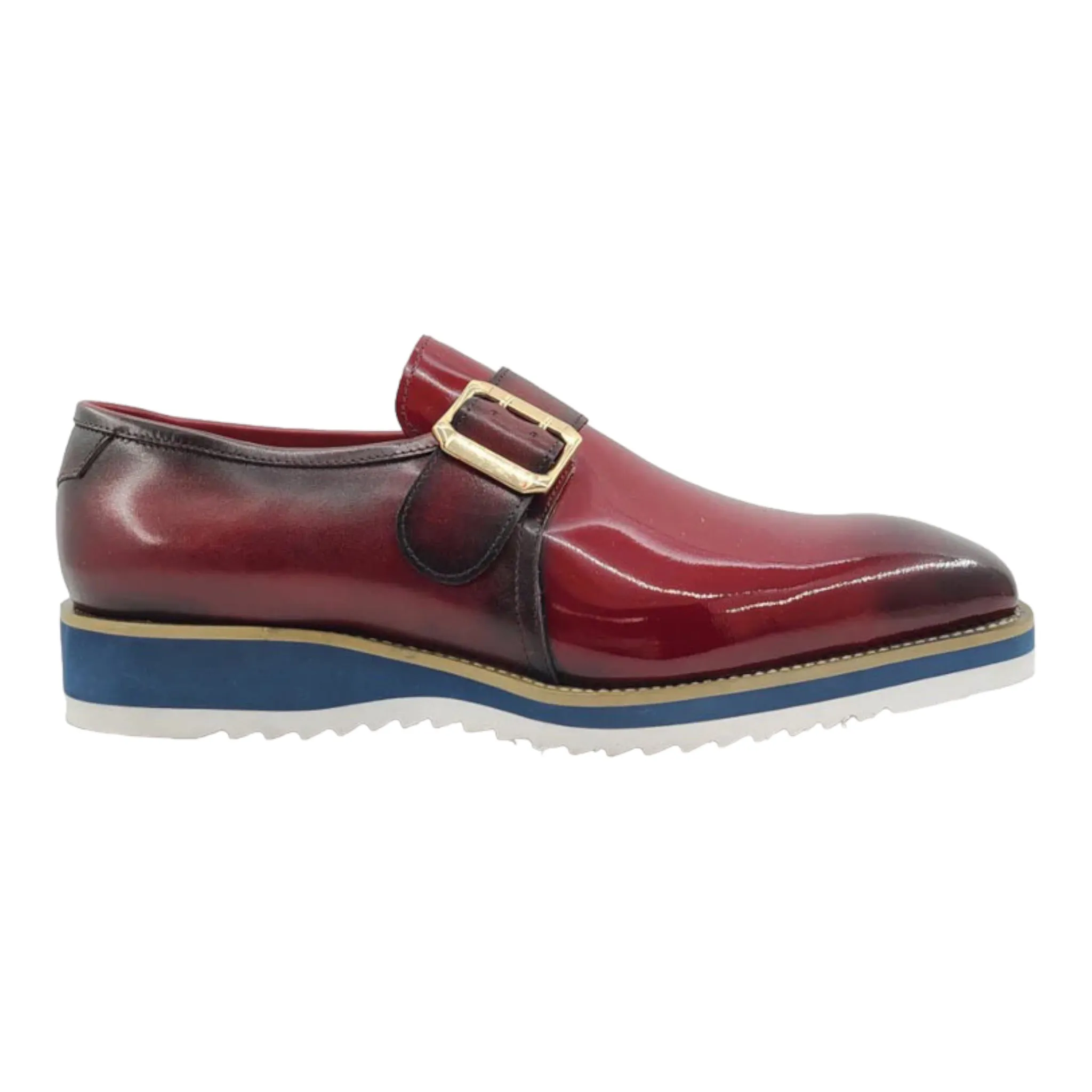 CARRUCCI: Patent Leather Monk Slip On KS515-38