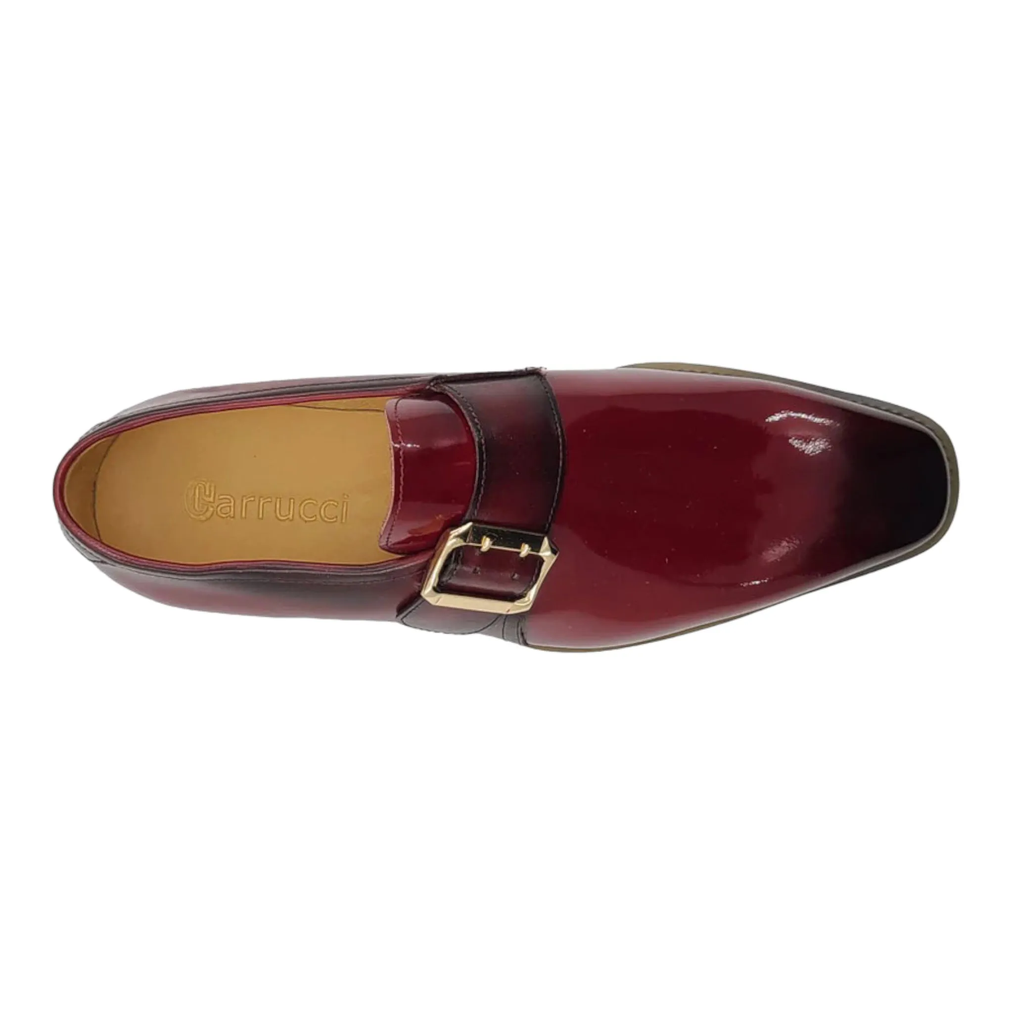 CARRUCCI: Patent Leather Monk Slip On KS515-38