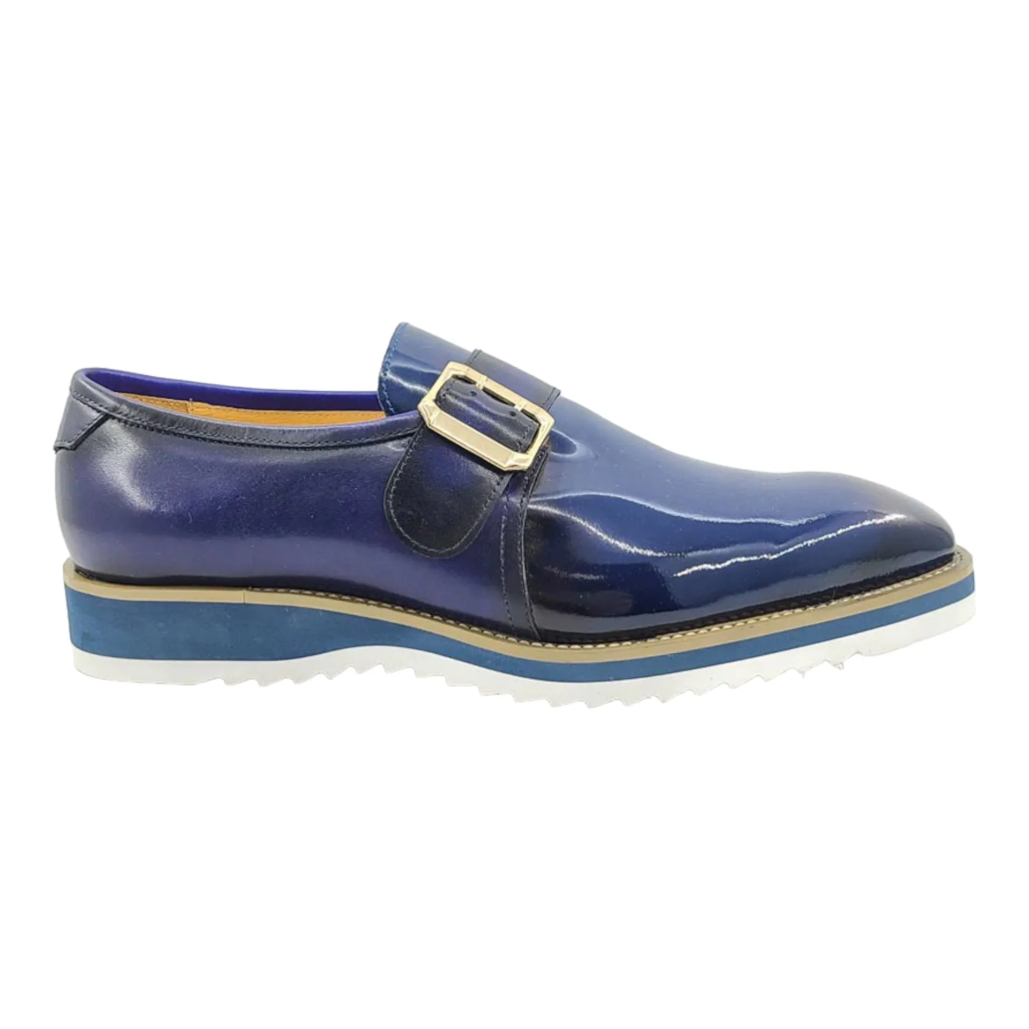 CARRUCCI: Patent Leather Monk Slip On KS515-38