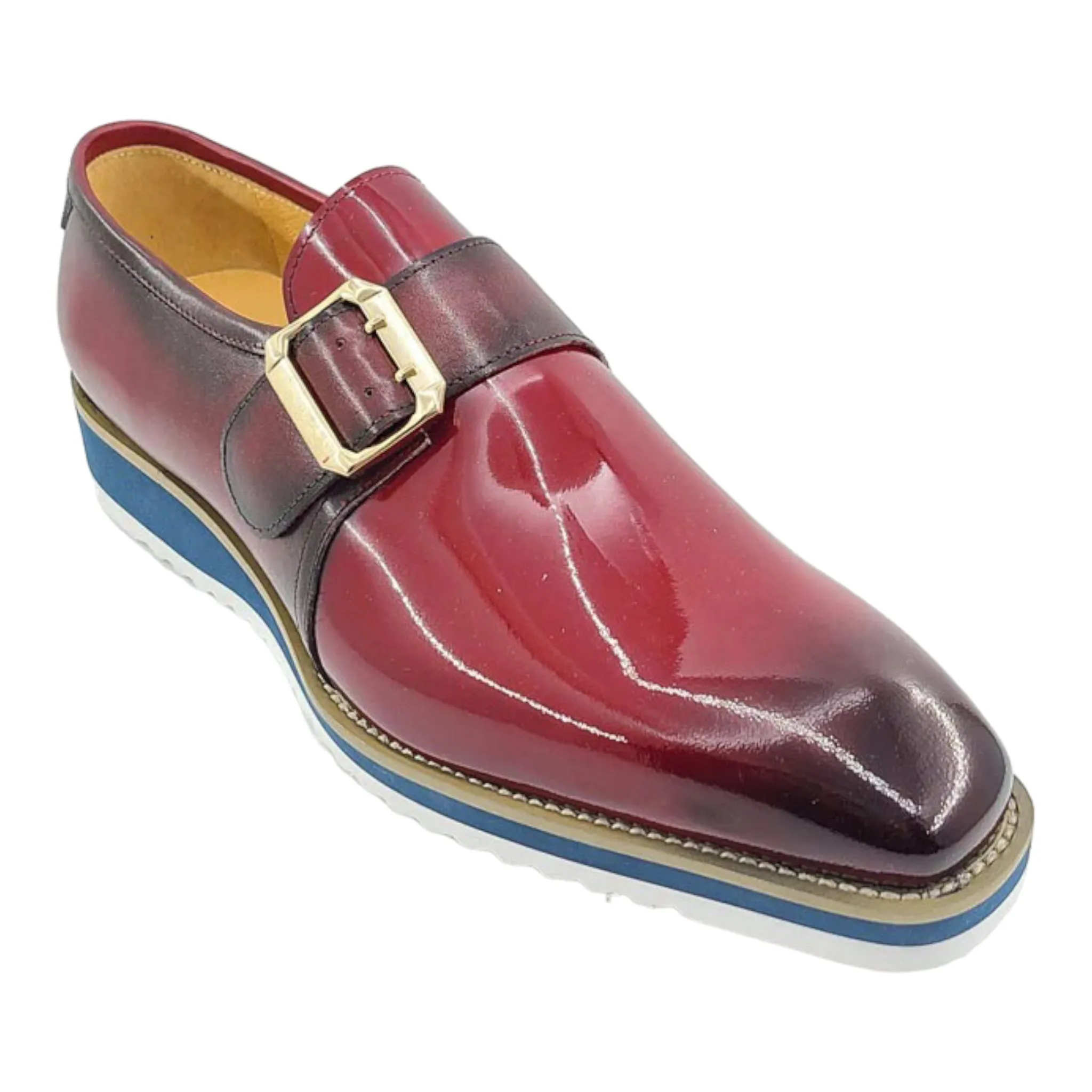 CARRUCCI: Patent Leather Monk Slip On KS515-38