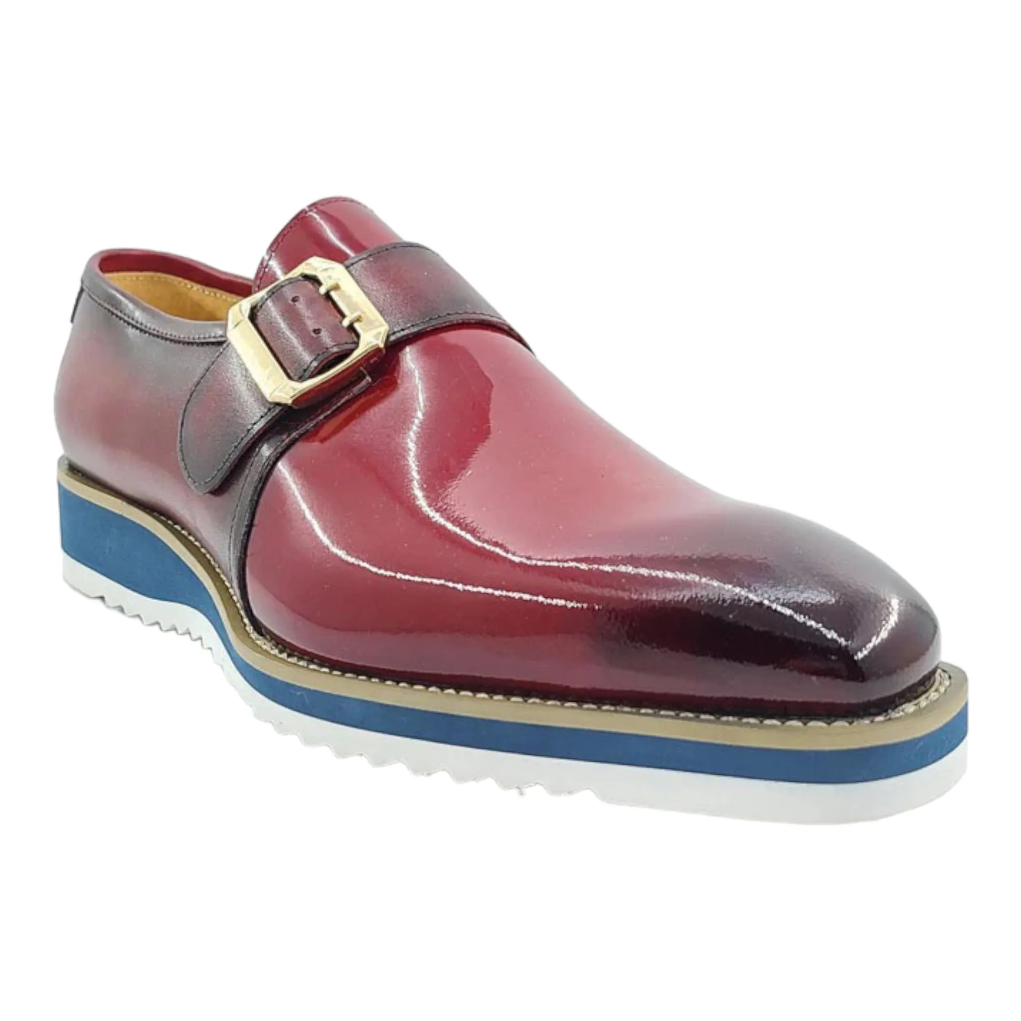 CARRUCCI: Patent Leather Monk Slip On KS515-38