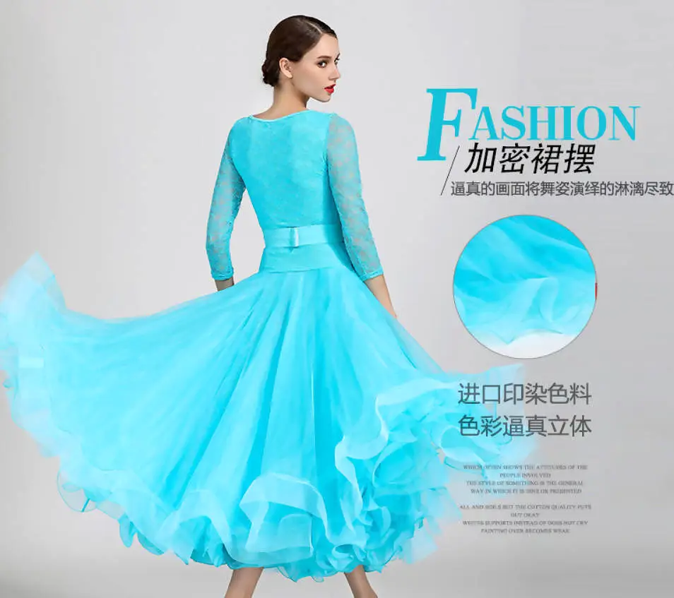 Cascade of Elegance Ballroom Dance Wear | 855