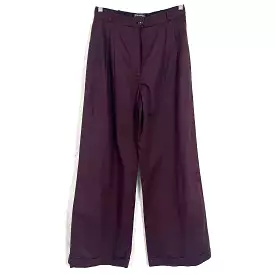 Chanel Plum Cotton Wide Leg Trousers XS/S