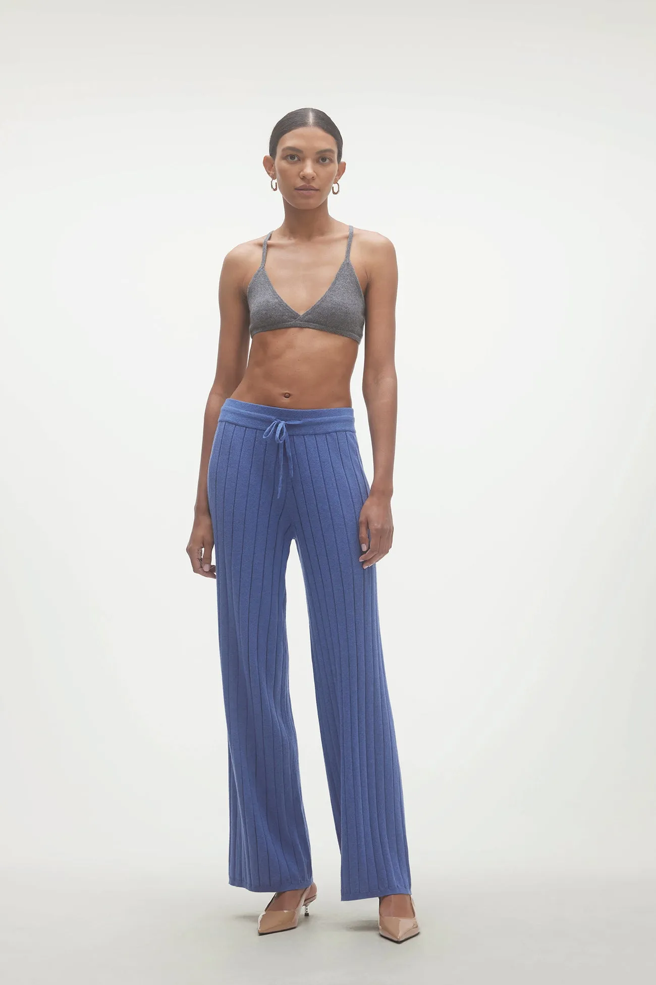 CHRISTIE RIBBED WIDE LEG PANT