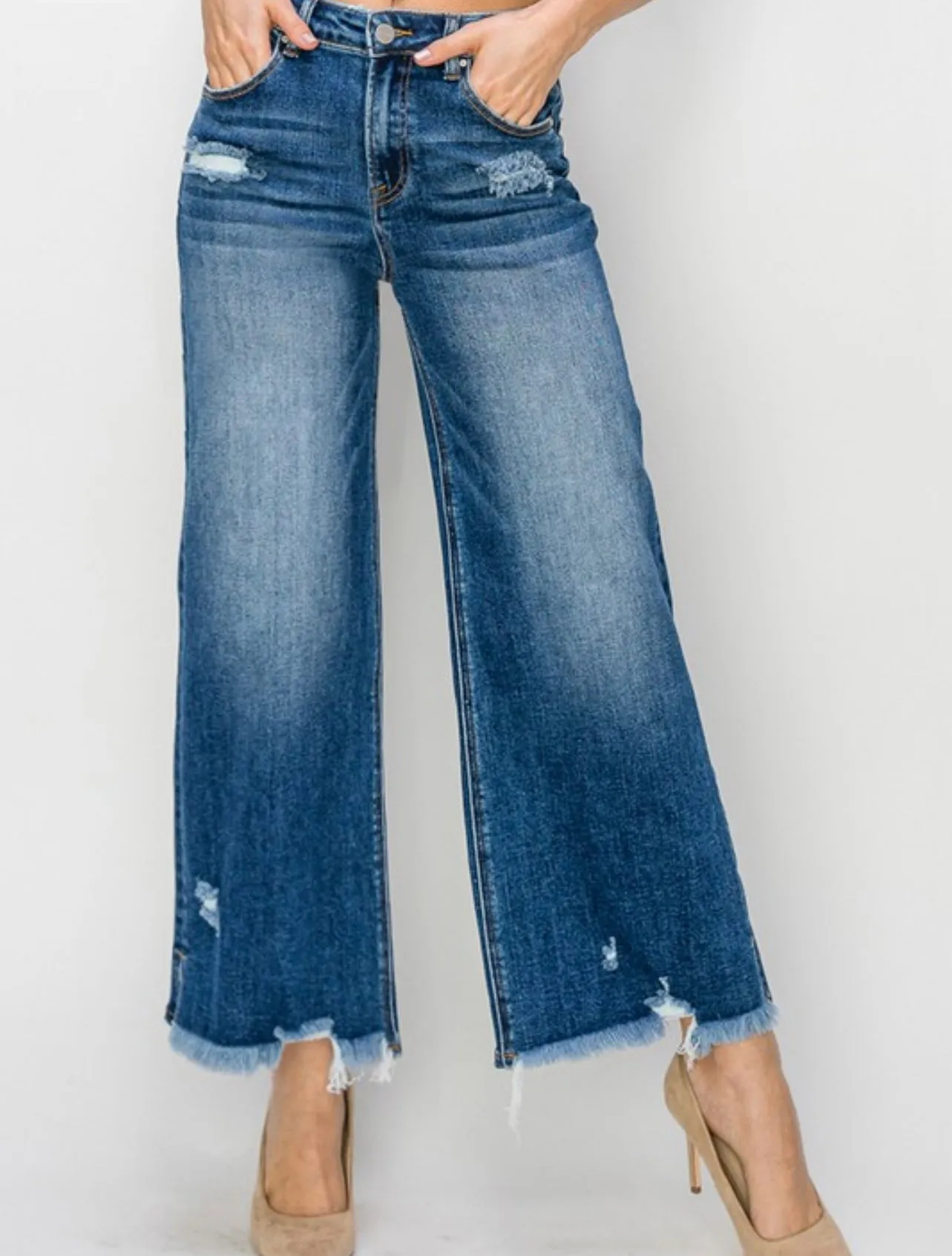 Claire Risen High Rise Wide Hem Jean