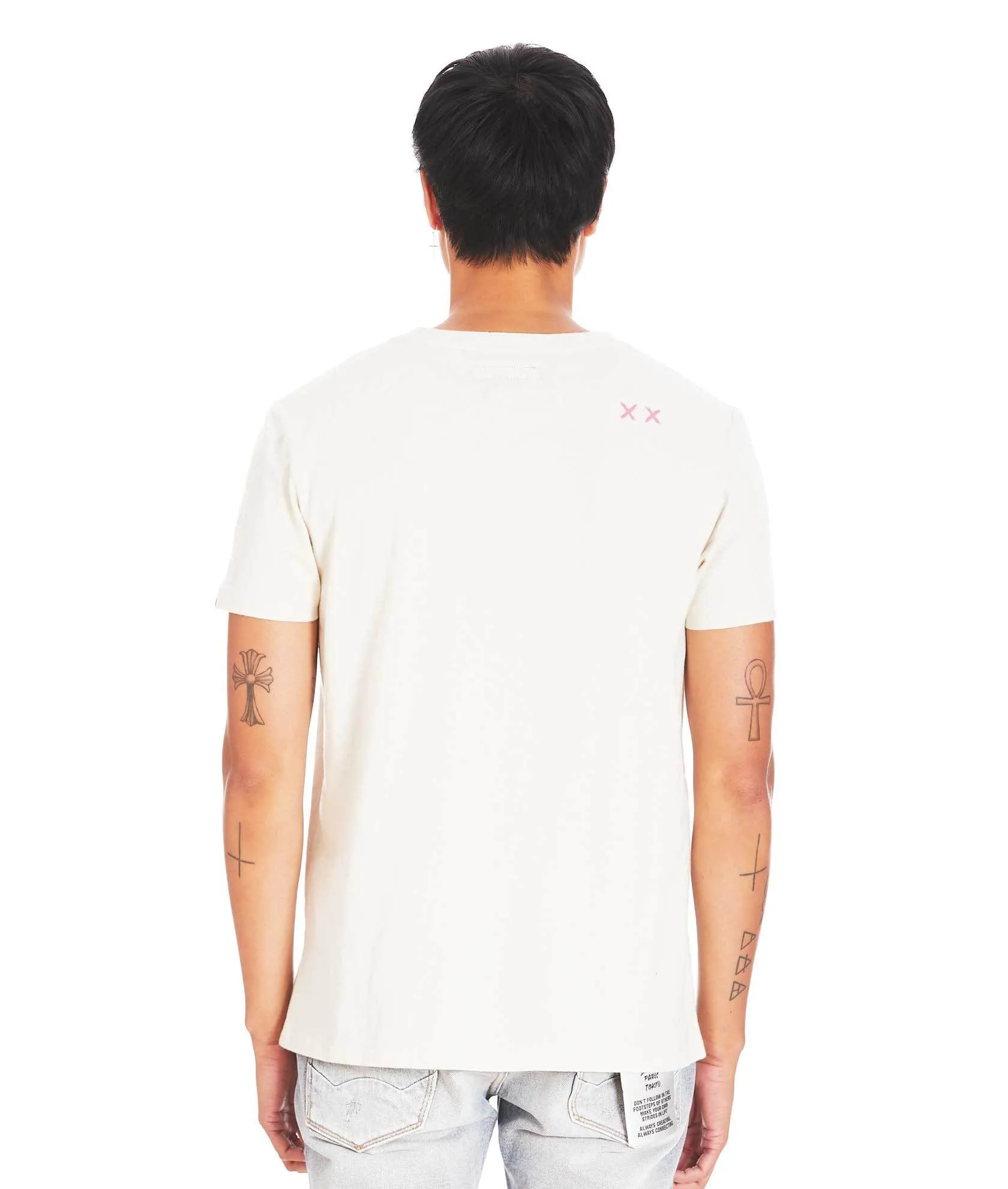 Cult of Individuality  BACKSTAGE SHORT SLEEVE CREW NECK TEE Men’s -  CREAM