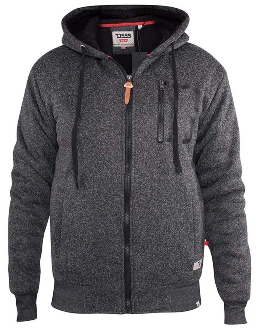 D555 Lakewood Lined Hoody - Black Twist