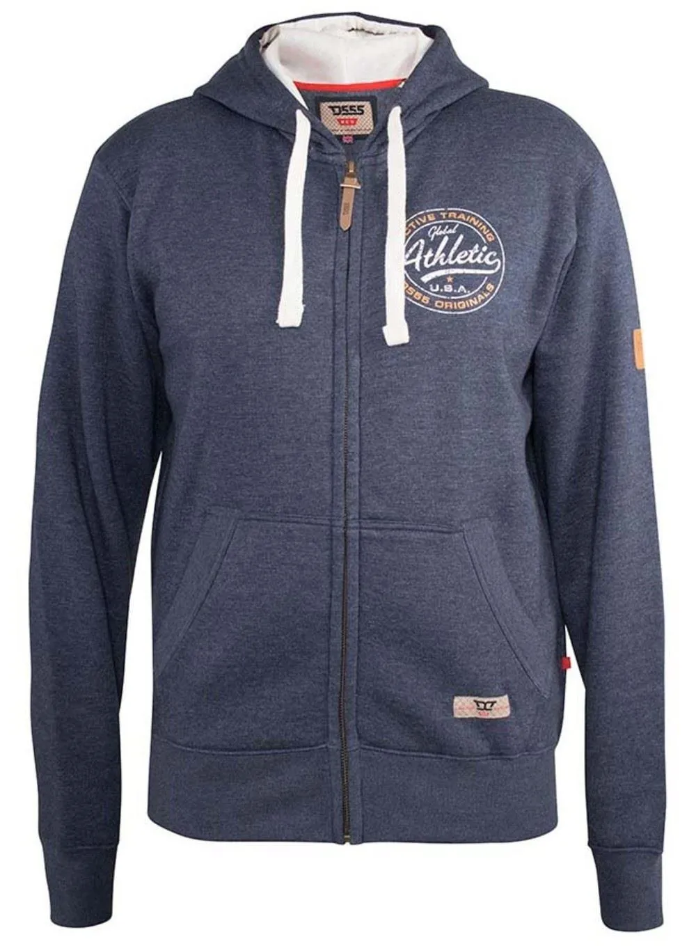 D555 Orchid Zip Hoody - Denim Marl