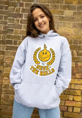 Deck The Halls Women's College Style Christmas Hoodie