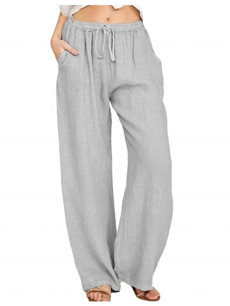 Elevate Everyday Style with Women's Wide Leg Drawstring Chinos