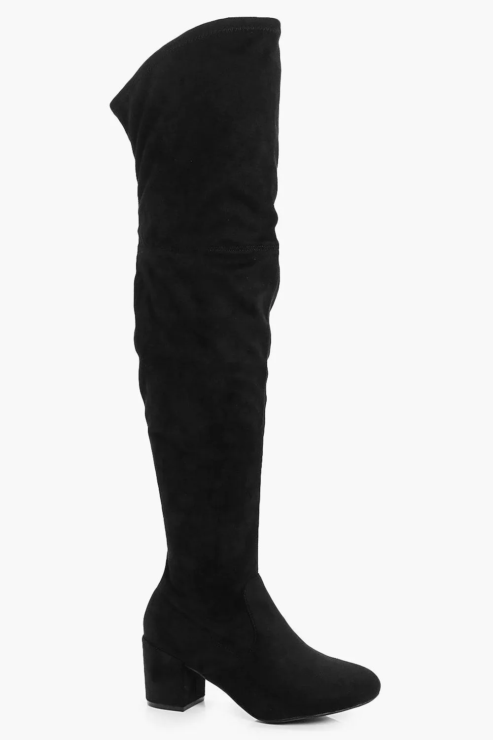 Extra Wide Width Block Heel Over The Knee Boots