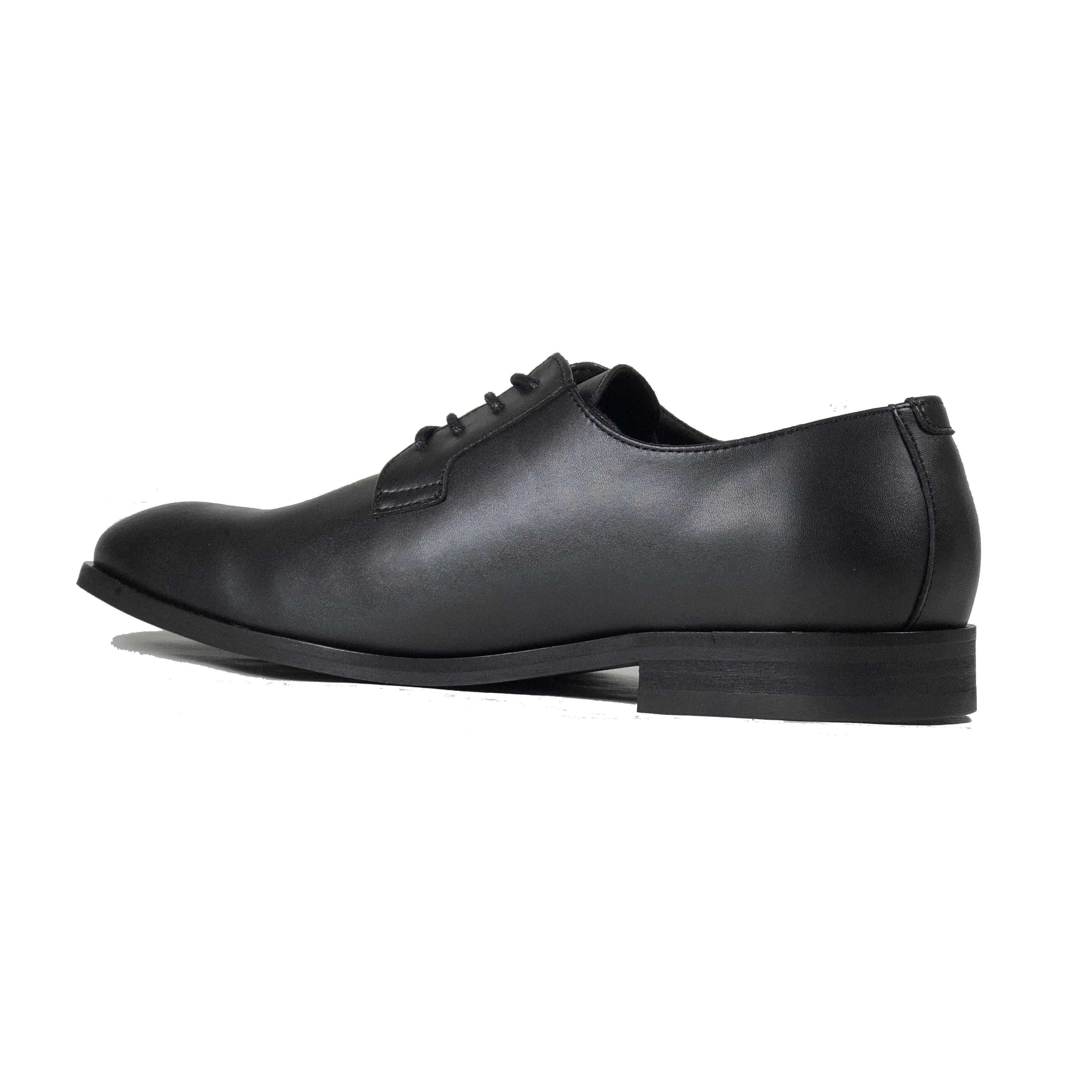 'Gideon' classic vegan derby round toe by Zette Shoes - black