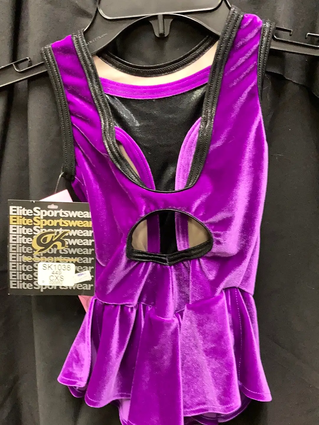 GK Figure Skating Dress Child XS - Toddler Velvet Purple SK1038