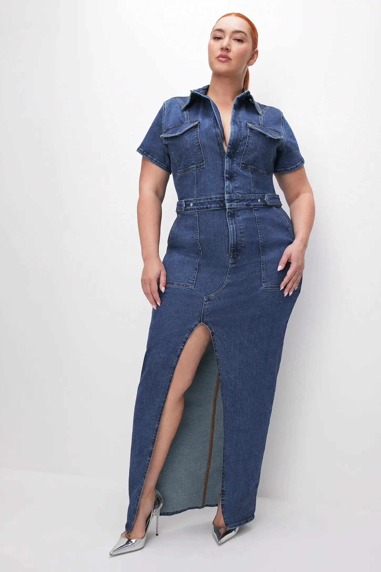 Good American FIT FOR SUCCESS MAXI DRESS Indigo594