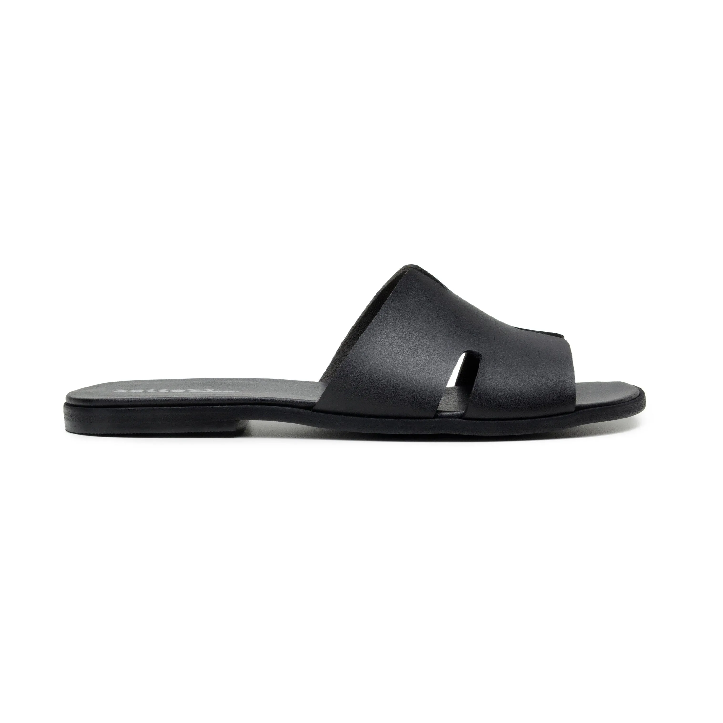 'Gregory' men's vegan leather sandal by Zette Shoes - black