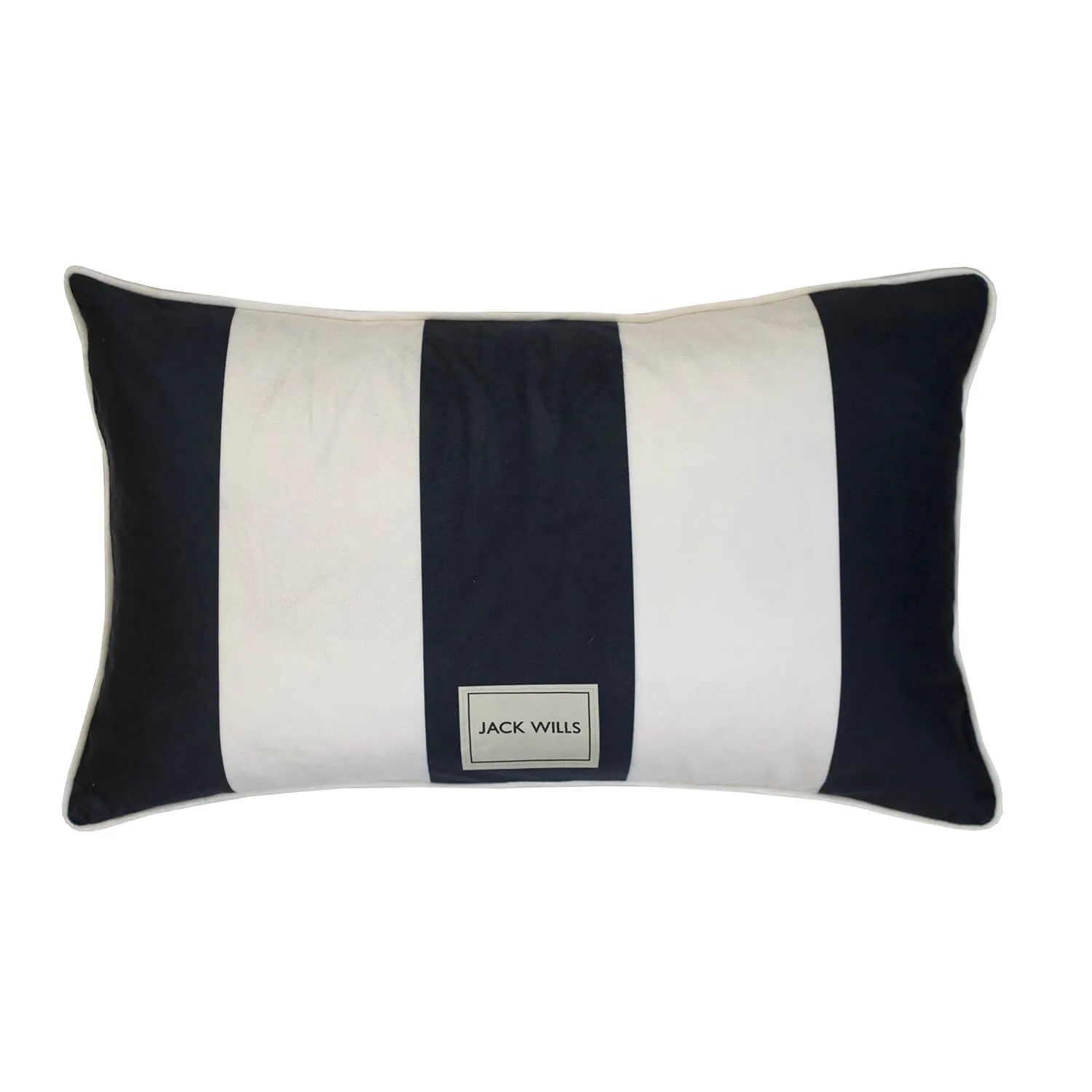 Heritage Stripe Filled Cushion - Navy & White