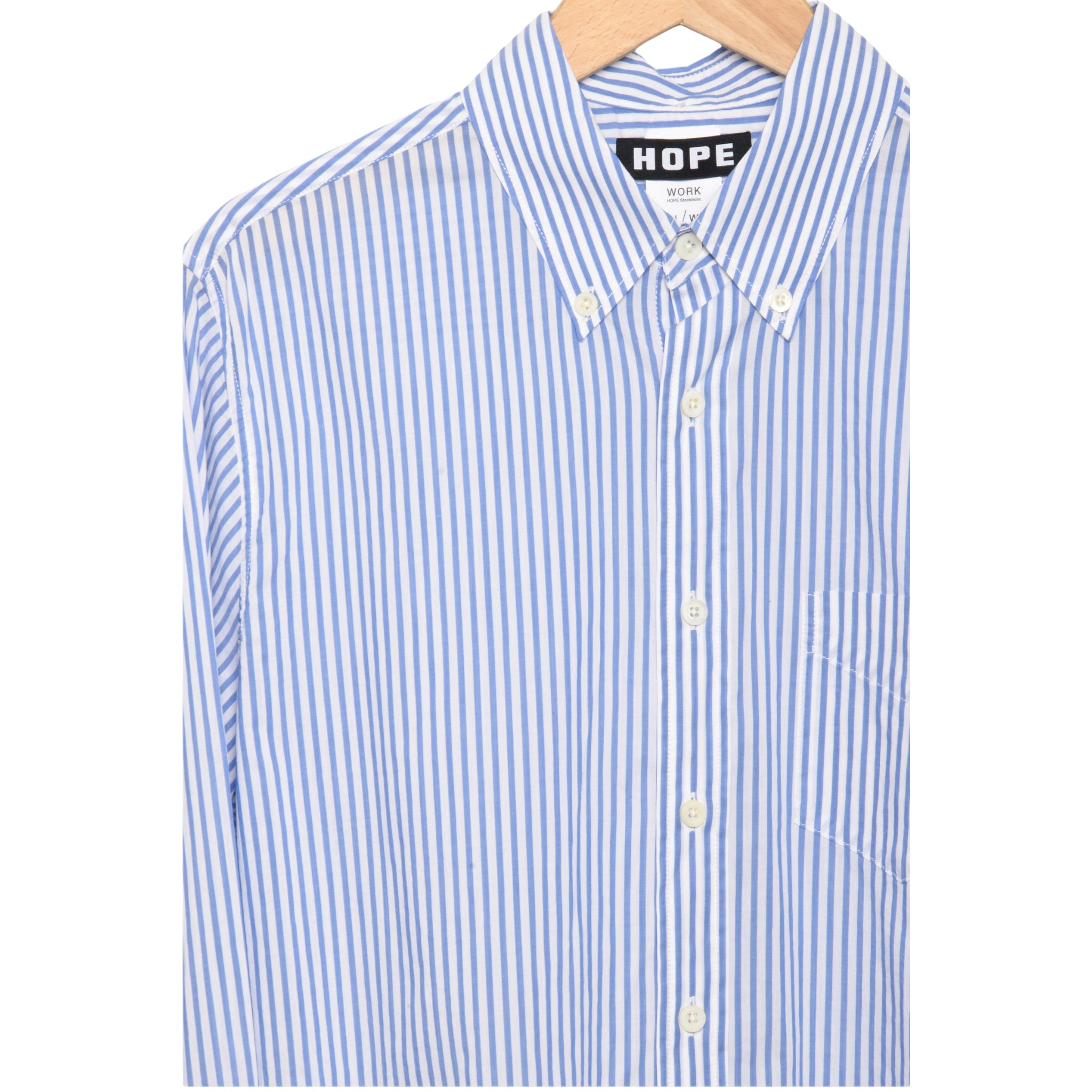 Hope Button Shirt blue stripe