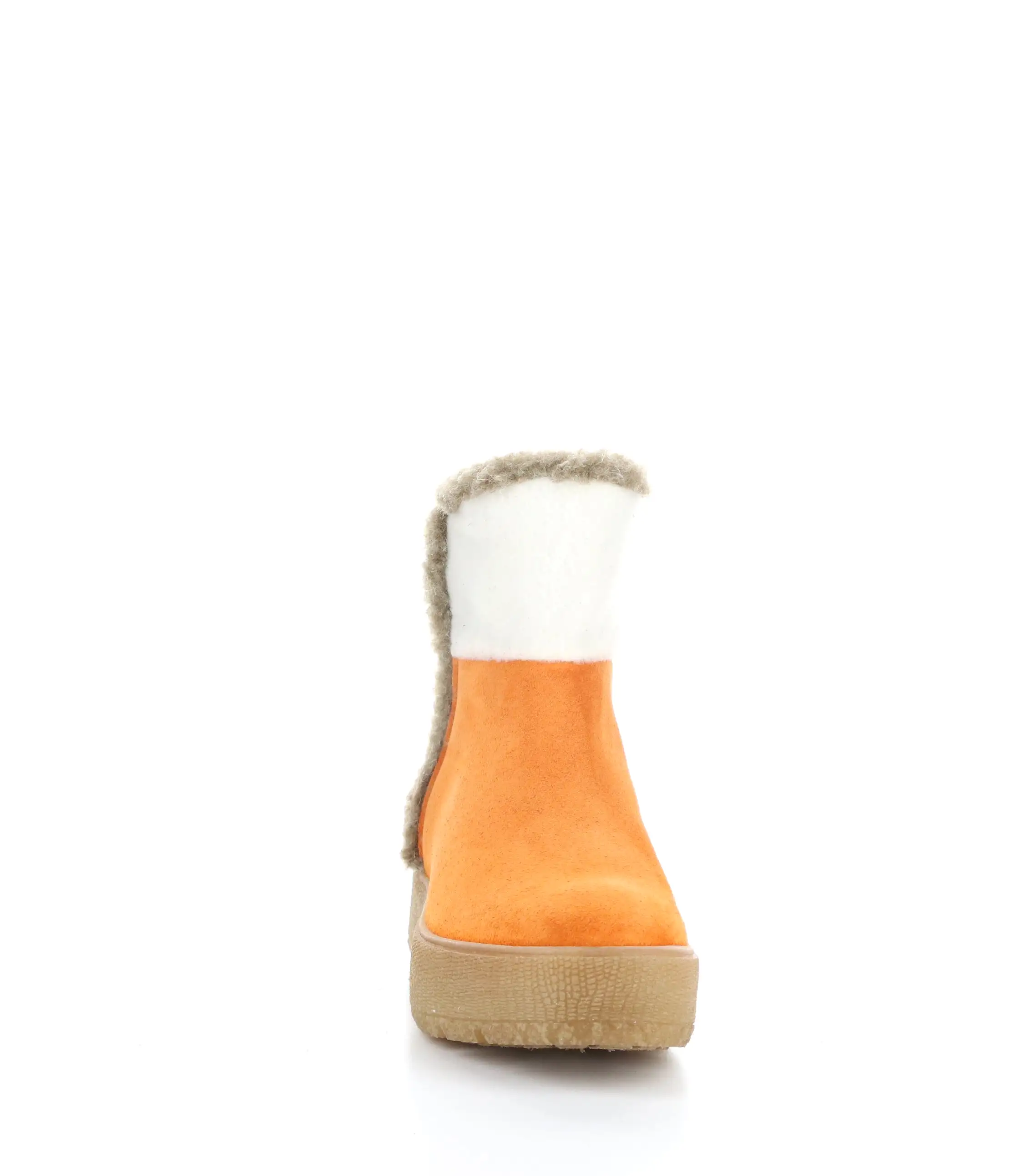 INTER ORANGE/CREAM/TAUPE Round Toe Boots