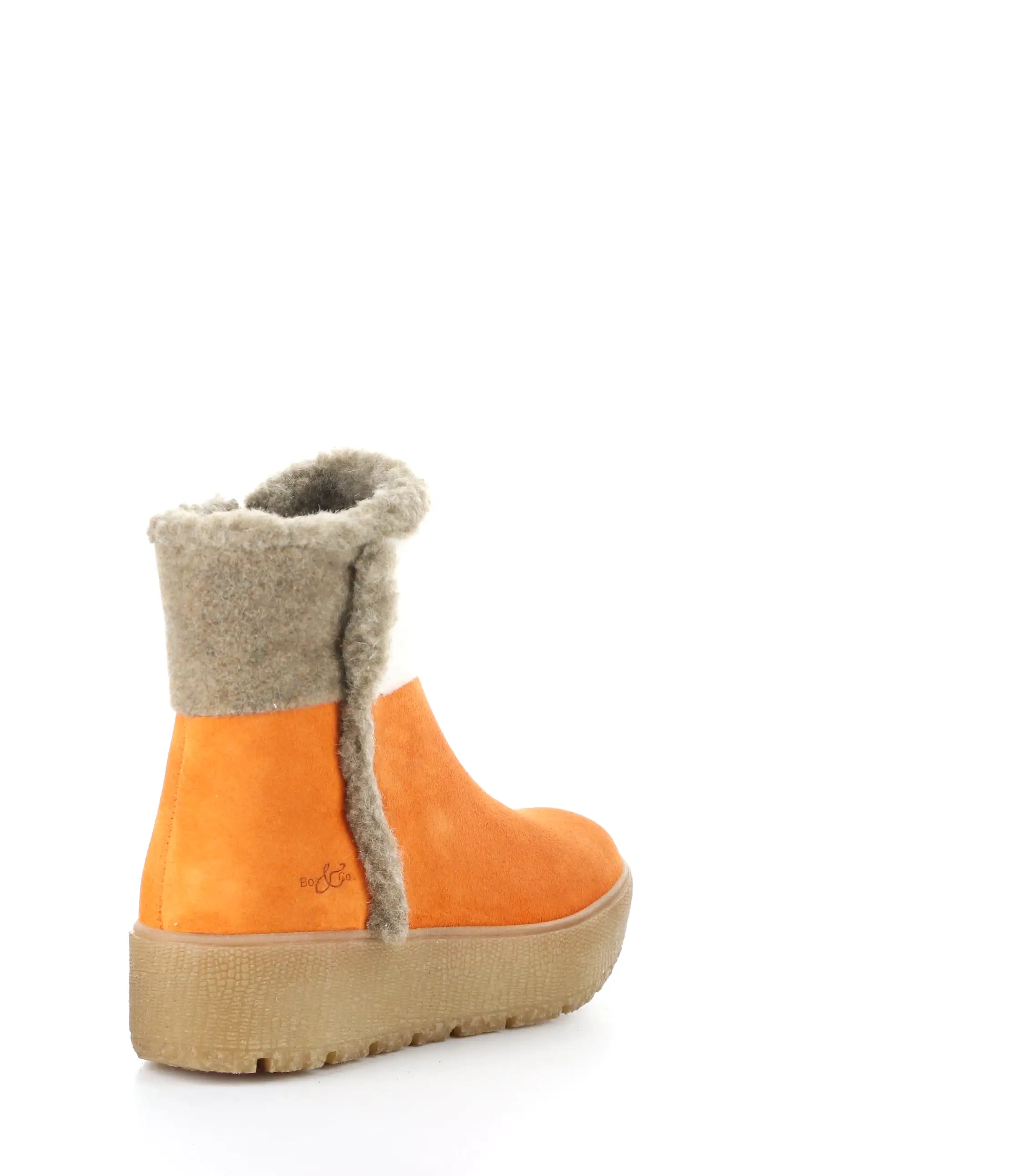 INTER ORANGE/CREAM/TAUPE Round Toe Boots