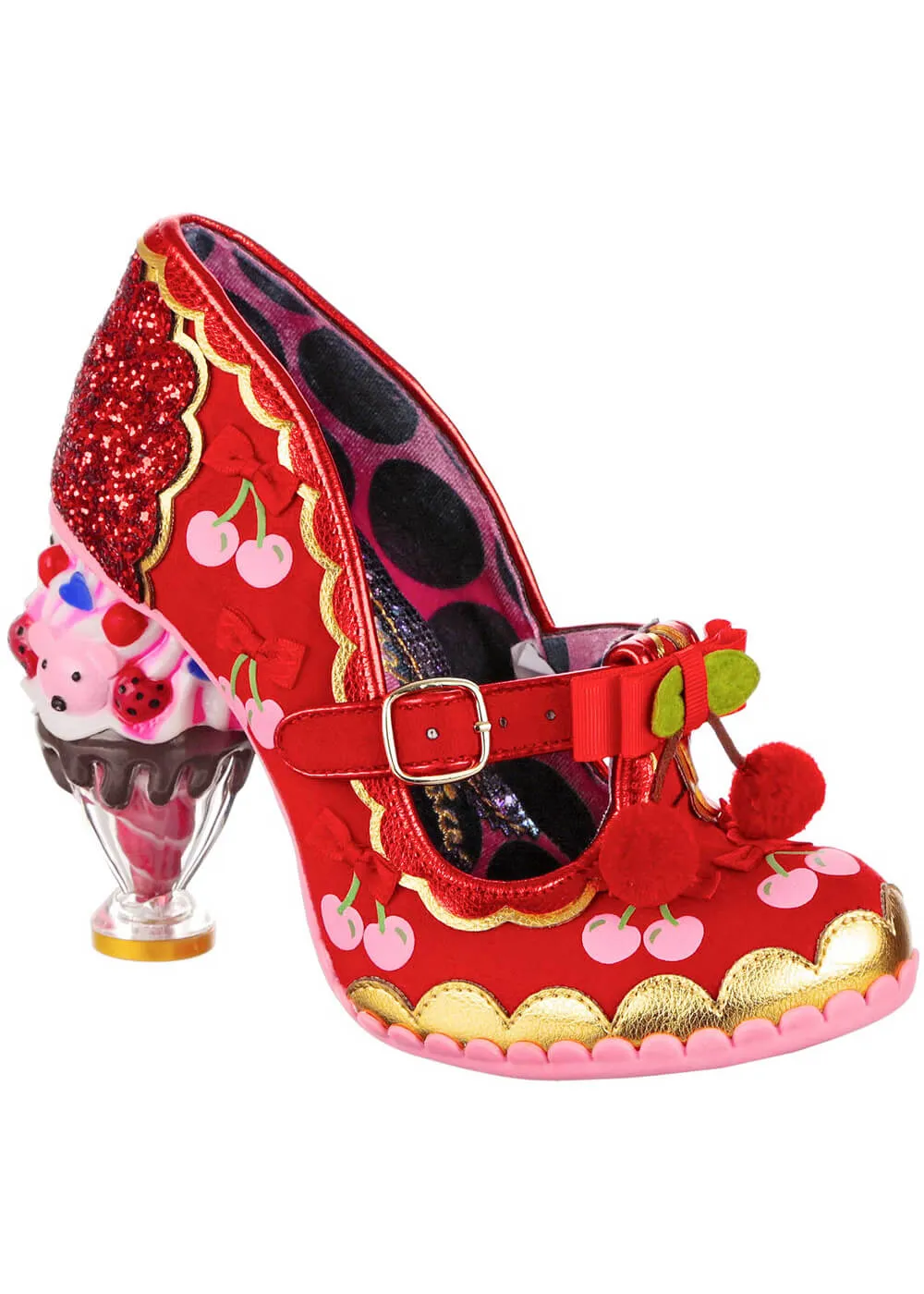 Irregular Choice Cherry Cheer Ice Cream Pumps Red