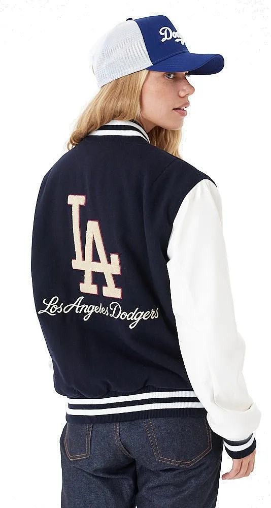 jacket New Era Large Logo Varsity MLB Los Angeles Dodgers - Navy/Off White