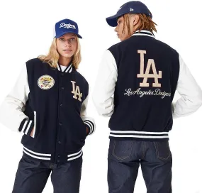 jacket New Era Large Logo Varsity MLB Los Angeles Dodgers - Navy/Off White