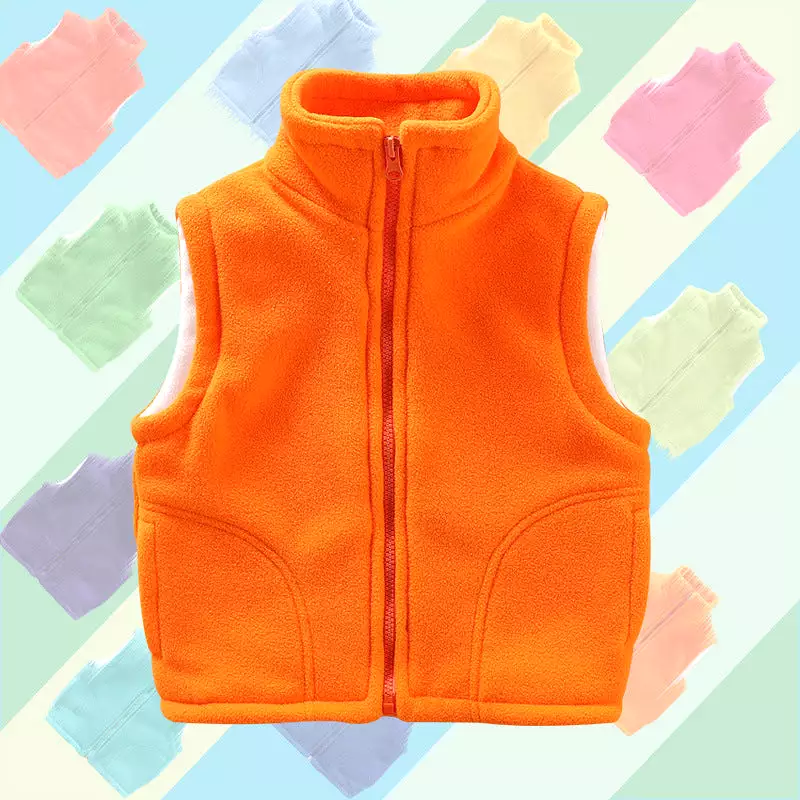 Kid Girls Boys Solid Color Vests Waistcoats Wholesale 23113015