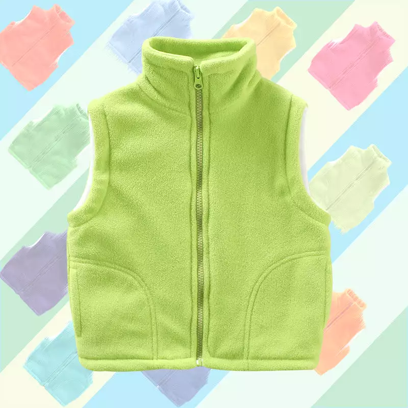 Kid Girls Boys Solid Color Vests Waistcoats Wholesale 23113015