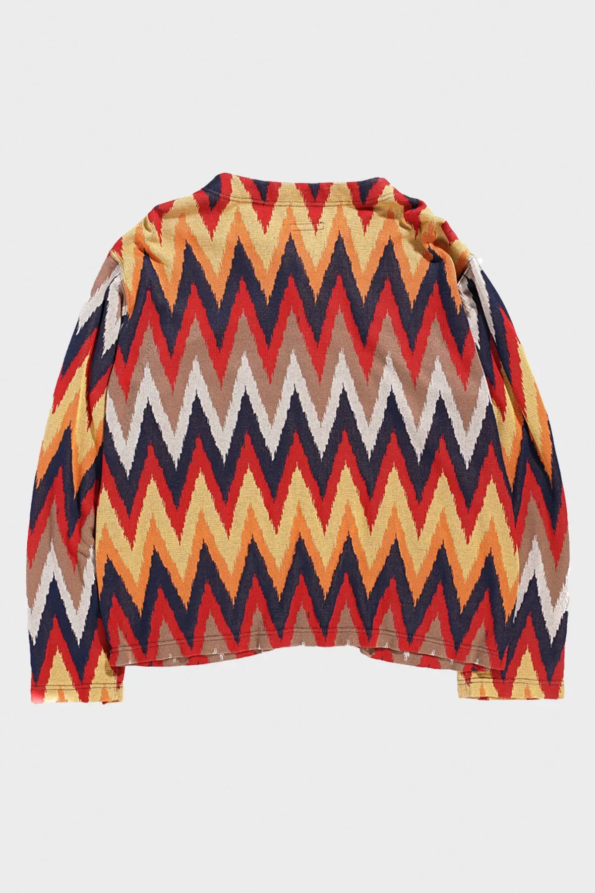 Knit Cardigan - Red/Navy Ikat Knit