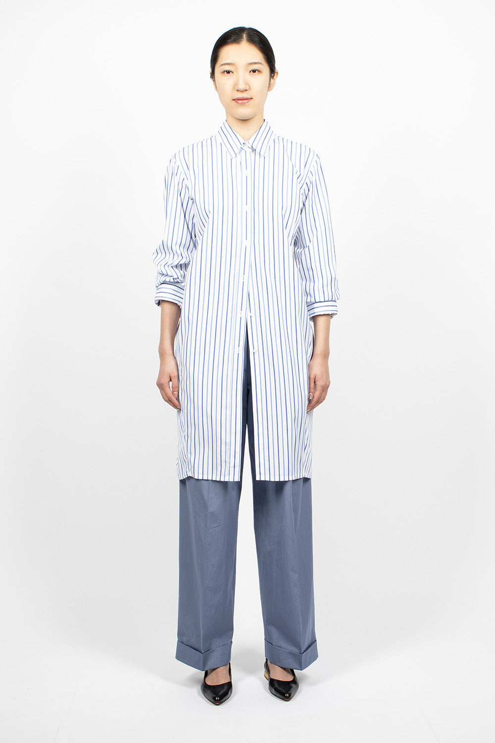 Knotted Shirt Blue Stripe