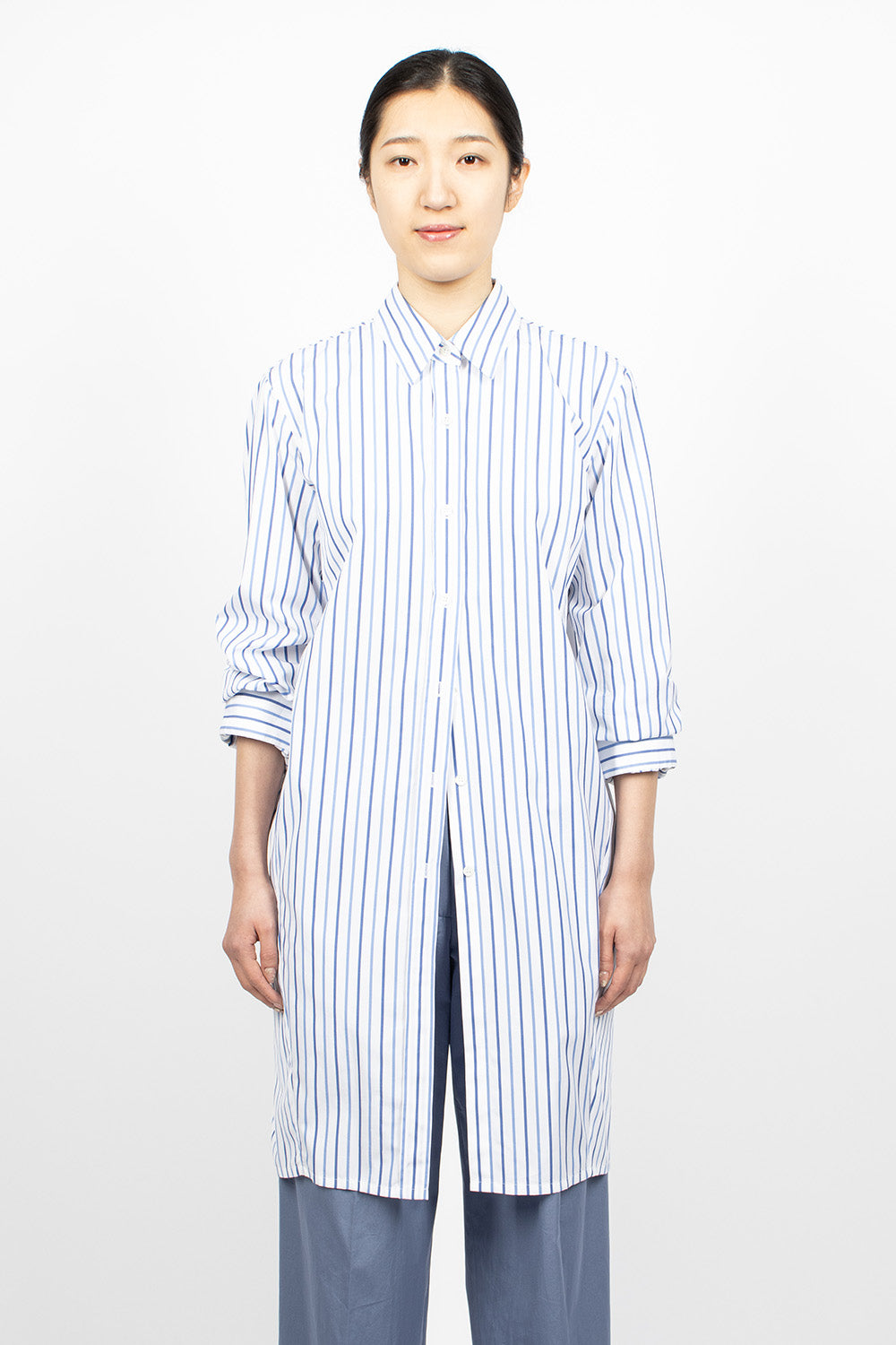 Knotted Shirt Blue Stripe