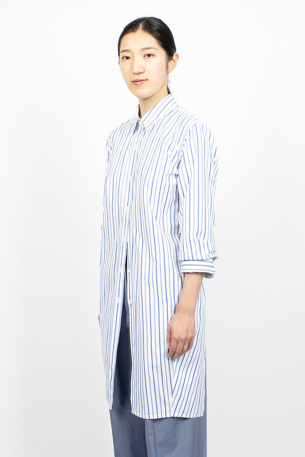 Knotted Shirt Blue Stripe